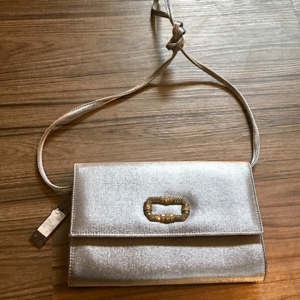 Vintage silver Judith Jack clutch NWT